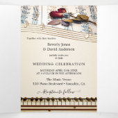 フォトバラ結婚ミュージックのオールインワン 三つ折り招待状 (内部中)