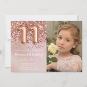 フォトバラ金ゴールドキッズガール11thバースデーパーティー 招待状 (正面)