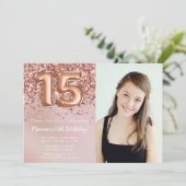 フォトバラ金ゴールドキッズガール15thバースデーパーティー 招待状 (スタンド正面)