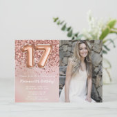 フォトバラ金ゴールドキッズガール17thバースデーパーティー 招待状 (スタンド正面)