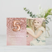 フォトバラ金ゴールドキッズガール5thバースデーパーティー 招待状 (スタンド正面)