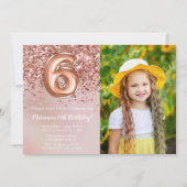 フォトバラ金ゴールドキッズガール6thバースデーパーティー 招待状 (正面)