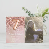 フォトバラ金ゴールドキッズガール7thバースデーパーティー 招待状 (スタンド正面)