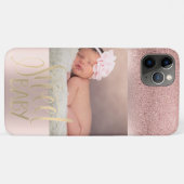 フォトバラ金ゴールドグラデーショングリッタースウィートベビー Case-Mate iPhoneケース (裏面(横))