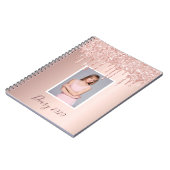 フォトバラ金ゴールドグリッターはglam diaryを乾ガーリーかす ノートブック (左側)