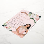 フォトバラ金ゴールドフローラキンセアニェラ 箔招待状 (回転した状態)