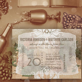 フォトバラ金ゴールドフローラ結婚式招待状 招待状