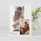 フォトバレンタインの名刺 – 写真の追加 招待状 (スタンド正面)