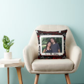 フォトバレンタインデーのワードコラージュパーソナライズされた クッション (椅子)