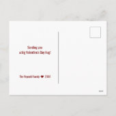 フォトバレンタインデーハート金ゴールドグリッターハート赤 シーズンポストカード (裏面)