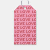 フォトバレンタインデーモダン赤とピンク ギフトタグ (裏面)