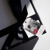 フォトバレンタインデーモダン赤とピンク ギフトタグ