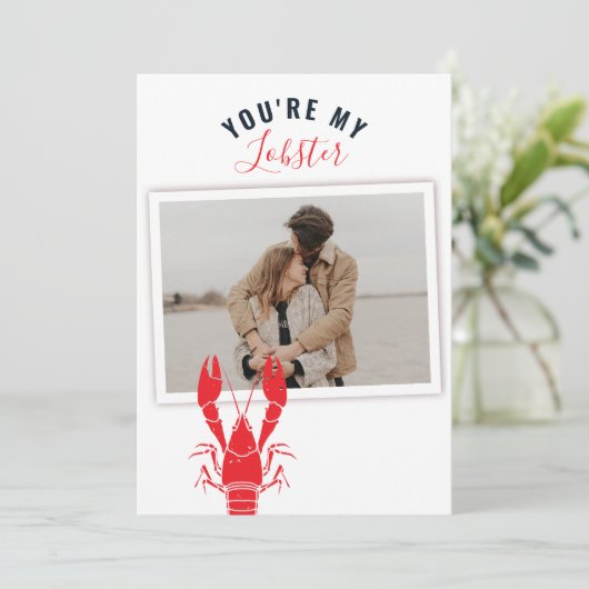 フォトバレンタインデーロブスターシーフードギャグカスタム シーズンカード (スタンド正面)