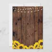 フォトバースデーパーティーひまわりウッド2写真 招待状 (裏面)