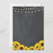 フォトバースデーパーティーひまわりチョーク2写真 招待状 (裏面)