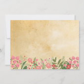 フォトバースデーパーティーコーラルフローラヴィンテージ招待状 招待状 (裏面)