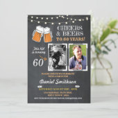 フォトバースデーパーティーメンズ応援ズビアーズ写真 招待状 (スタンド正面)