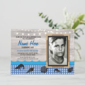 フォトバースデーパーティー海老ボイルシーフード招待状 招待状 (スタンド正面)