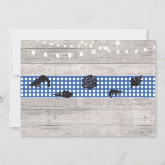 フォトバースデーパーティー海老ボイルシーフード招待状 招待状 (裏面)