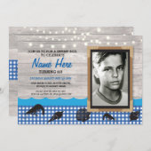 フォトバースデーパーティー海老ボイルシーフード招待状 招待状 (正面/裏面)