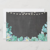 フォトバースデーパーティー30thチョーク多肉50 40th 招待状 (裏面)