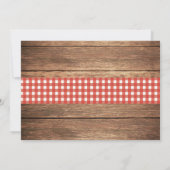 フォトバースデーパーティー30th素朴ウッドレッドチョーク 招待状 (裏面)