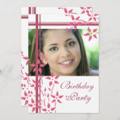 フォトバースデーパーティ招待状 招待状 (正面/裏面)