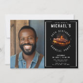 フォトバーベキュー40歳の誕生日パーティー 招待状 (正面)