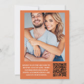 フォトバーンオレンジフローラ結婚アールヌーボー 招待状 (裏面)