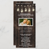 フォトバ素朴ンウッドメイソンジャー結婚式 プログラム (正面/裏面)