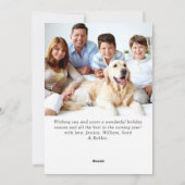 フォトパインコーンリースクリスマスグリーティング シーズンカード (裏面)