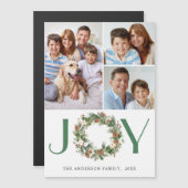 フォトパインコーンリースクリスマス磁気カード (正面/裏面)