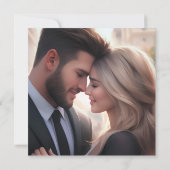 フォトパインツリーズマウンテンウィンターウェディング 招待状 (裏面)