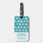 フォトパカスタムステルサイルボートパターン ラゲッジタグ (裏面縦)