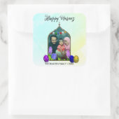 フォトパステルミントハッピーノーズフラワーカラフルグ卵 スクエアシール (バッグ)