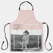 フォトパステルモダンピンクファミリーラブリーギフト エプロン (正面)