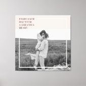 フォトパステルモダンピンクファミリーラブリーギフト キャンバスプリント (正面)