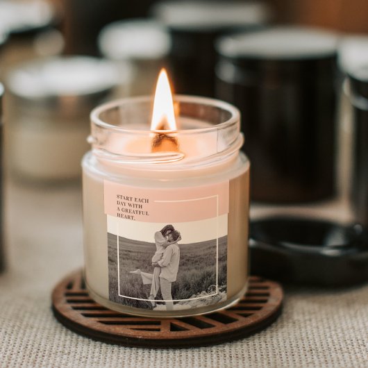 フォトパステルモダンピンクファミリーラブリーギフト スクエアシール