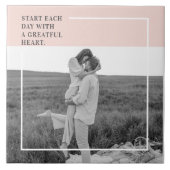 フォトパステルモダンピンクファミリーラブリーギフト タイル (正面)