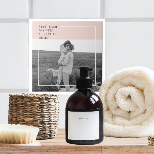 フォトパステルモダンピンクファミリーラブリーギフト タイル