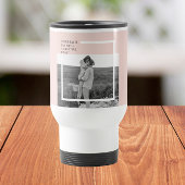 フォトパステルモダンピンクファミリーラブリーギフト トラベルマグ