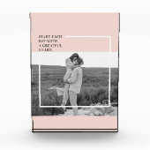 フォトパステルモダンピンクファミリーラブリーギフト フォトブロック (正面)