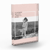 フォトパステルモダンピンクファミリーラブリーギフト フォトブロック (左)