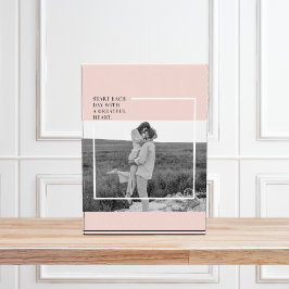 フォトパステルモダンピンクファミリーラブリーギフト フォトブロック