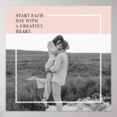 フォトパステルモダンピンクファミリーラブリーギフト ポスター (正面)