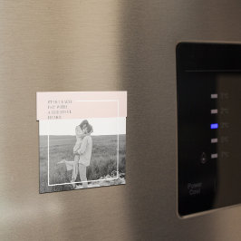 フォトパステルモダンピンクファミリーラブリーギフト マグネット