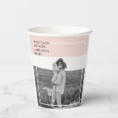 フォトパステルモダンピンクファミリーラブリーギフト 紙コップ (裏面)