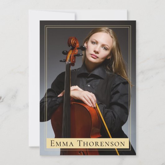 フォトパフォーマンモデルアクターのプロモーションコンポジションゼットカード 招待状 (正面)