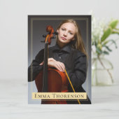 フォトパフォーマンモデルアクターのプロモーションコンポジションゼットカード 招待状 (スタンド正面)