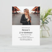 フォトパリ、エッフェルタワー、レッドバルーン誕生日 招待状 (スタンド正面)